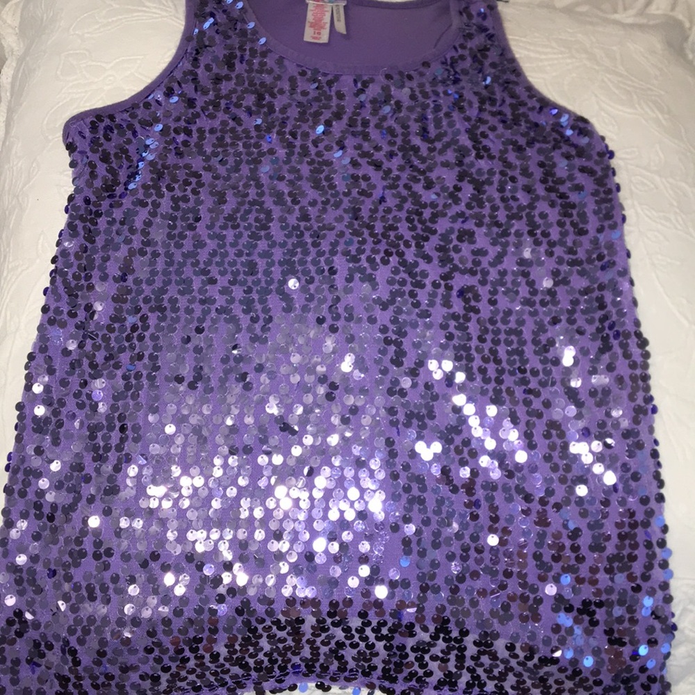 Sparkly purple dress shirt